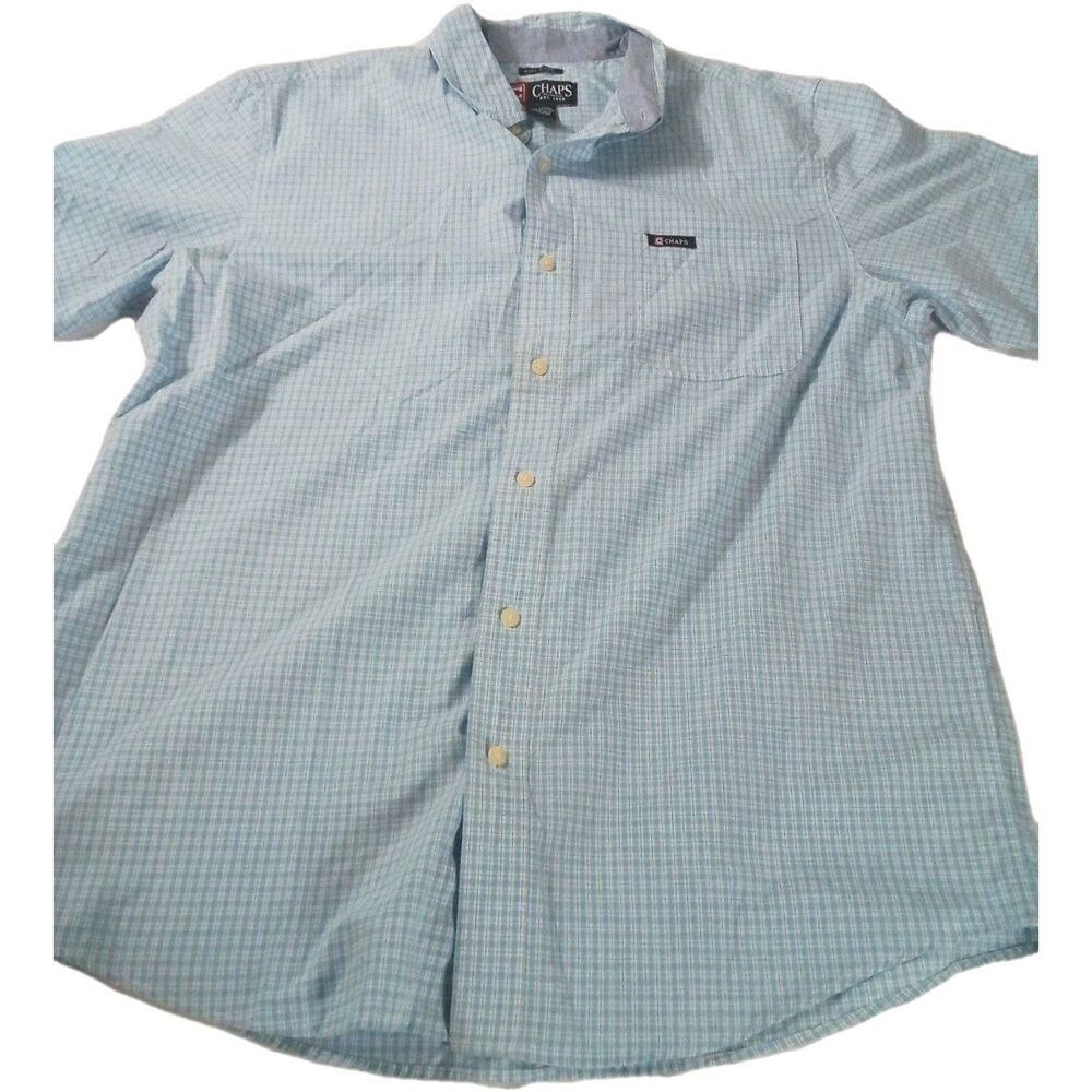 Chaps  Easy Care‎ Short Sleeve Button Down Shirt Size Large